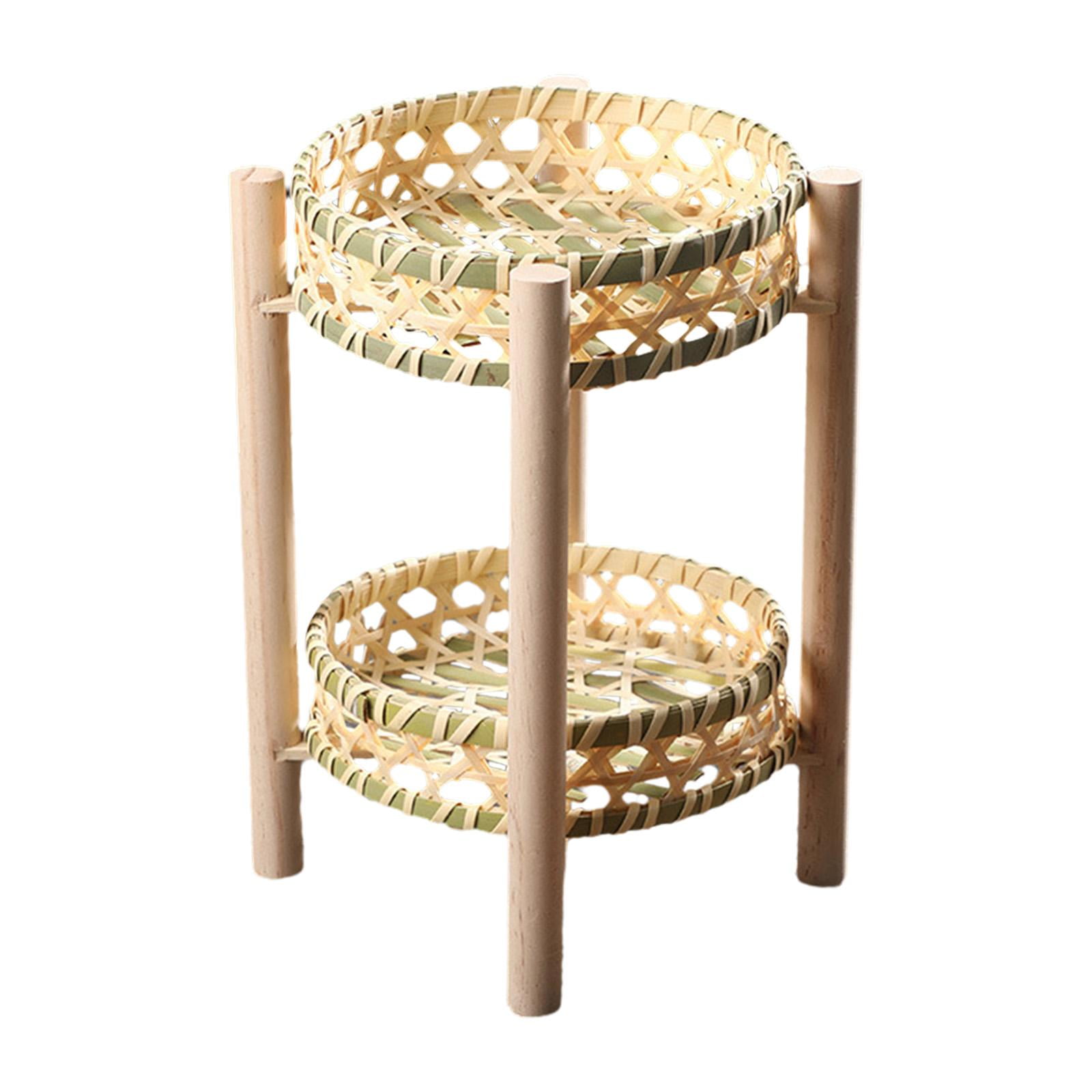 Baoblaze 2 Tier Storage Basket Fruit Rack, Decorative, Multifunctional, Detachable Bread A