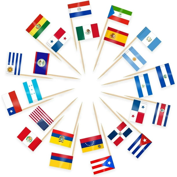 Yanonmyfd 200pcs World Cup Toothpick Flags Cake Toppers for World Cup Soccer 2026 Decorations, 48 Countries Cocktail Stick Flags for Sandwich Cupcake Toppers Soccer Bar Party Supplies,23 Countries