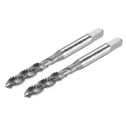Uxcell 2 Pieces Spiral Flute Thread Taps 1/4-20 BSW H2 HSS-CO Screw Threading Tap Tapping Tools