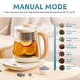 thumbnail image 3 of AROMA&reg; Professional Infusion Glass Electric Tea Kettle with Temperature Control and 10 Preset Modes (6 Cups, 1.5 Liters), 3 of 6