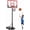 Red+Black, variant on OLAKIDS Basketball Hoop Outdoor, Portable 3.3-7 FT Height Adjustable Goal System with Wheels Shatterproof Backboard, Fillable Base for Kids Youth Teens Adults Driveway Backyard Pool Indoor