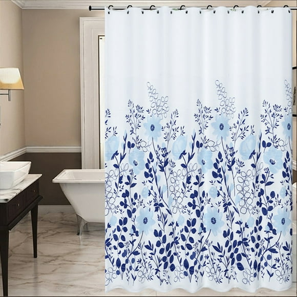 Shower Curtain Waterproof And Mildews Proof Bathroom Shower Curtain Punch-free Light Transmitting And No Transparent Bathroom Partition Curtain