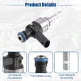thumbnail image 3 of Unique Bargains 1pcs Car Fuel Injector Nozzle Replacement for Mercedes-Benz C 250 2012-2015 Black, 3 of 6