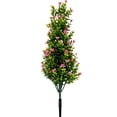 thumbnail image 2 of 60cm Faux Flowering Tree Artificial Shrub Potted Plant for Garden Home Decor,Pink, 2 of 5