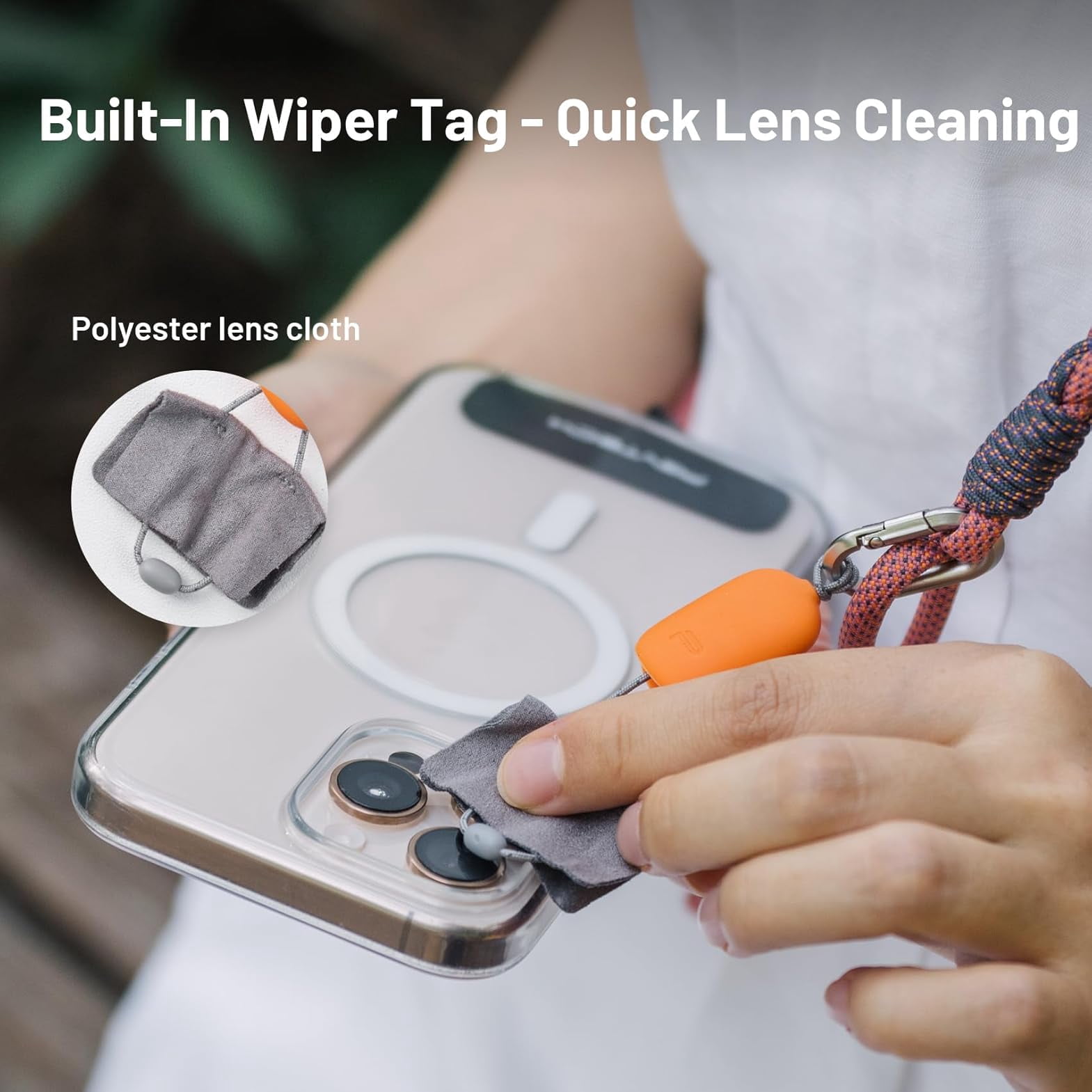 PGYTECH LinkGo Phone Lanyard Adjustable Neck Phone Strap Quick Release with Lens Cloth