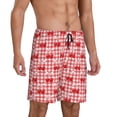 thumbnail image 2 of Fuzoiu Cherry Bow Print Pajama Shorts for Men, Men's Pajama Bottoms,Mens Lounge Sleepwear,Pajama Pants with Pocket-Small, 2 of 6