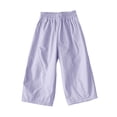 thumbnail image 6 of ITSAME Girls Pants, Elastic Waist Loose Fit Straight Leg Fashion Casual Thin Pants with Pockets Purple 2T, 6 of 6