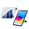 thumbnail image 2 of Case for iPad Pro 11 inch Case 2024 5th Gen(M4) Case Drawing Pattern Y-Fold Standing Case Clear Back with Landscape Portrait Mode Pencil Holder & Auto Sleep, 2 of 10