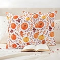 thumbnail image 3 of Fall Pumpkin Pillow Covers 2 Pack Maple Leaves Thanksgiving Autumn Harvest Pillowcase Waterproof Outdoor Throw Pillow Cover for Patio Garden Square Cushion 20”x20”, 3 of 9