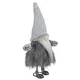 thumbnail image 4 of Northlight Bouncing Gnome with Shaggy Beard Christmas Figure - 17" - Gray and Black, 4 of 5