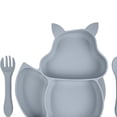 thumbnail image 2 of Plato Dividido de Silicona para Bebés CUTICAT Gris, 2 of 4