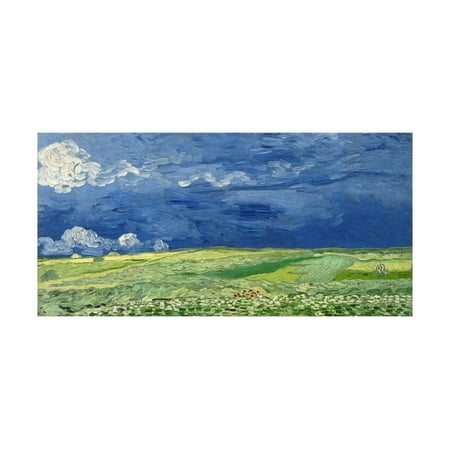 Wheatfield under Thunderclouds, 1890 Post-Impressionist Country Landscape Painting Print Wall Art By Vincent van