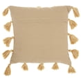 thumbnail image 2 of Mina Victory Life Styles Woven with Tassels Square Cotton Throw Pillow in Yellow, 2 of 5