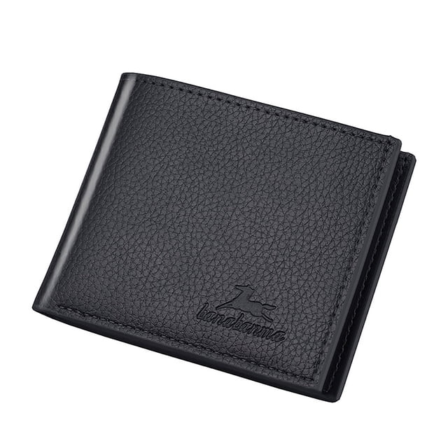 Portefeuille Homme Court Vertical Ultra-Mince Portefeuille Carte Bancaire Étui à Cartes Petit Porte-Monnaie
