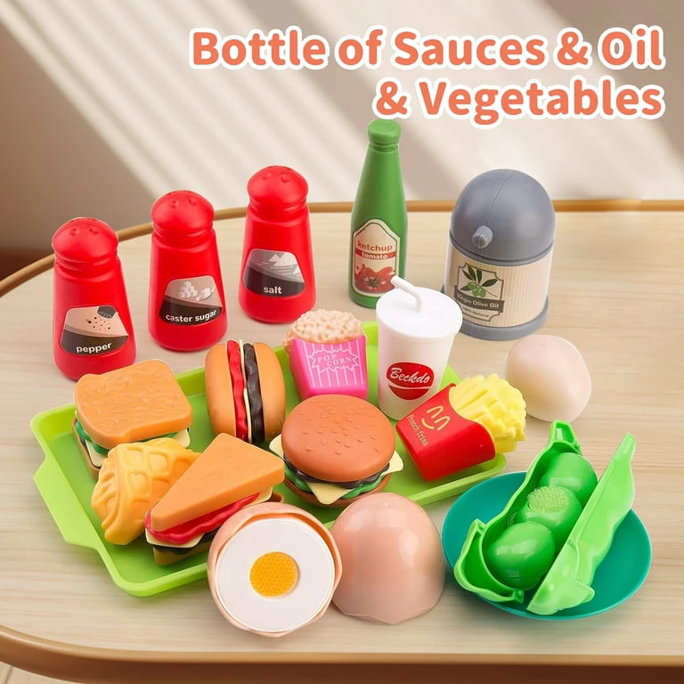 KOPPOP Toddler Kitchen Set with 20+ Play Food & Accessories photo 4