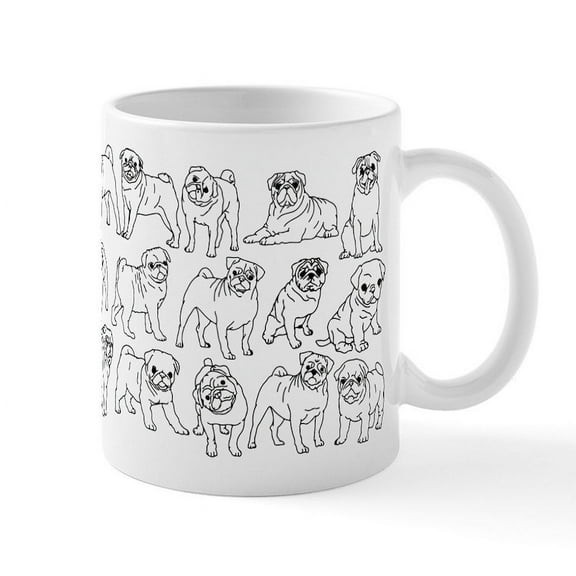 CafePress - Pugs - 11 oz Ceramic Mug - Novelty Coffee Tea Cup