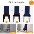 thumbnail image 3 of 6 Fundas Elásticas para sillas de comedor, Impermeables , Protege y brinda un nuevo estilo a tus sillas. Mod. Vino, 3 of 3