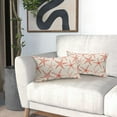 thumbnail image 6 of Coral Starfish Lumbar Pillow Covers 12X20 Inch Set of 2 Beach Ocean Coastal Decorative Rectangular Pillow Cases Summer Nautical Cotton Linen Cushion Case Home Decor for Sofa Couch Outdoor, 6 of 6