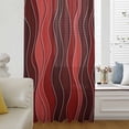 thumbnail image 6 of Red Ombre Sheer Curtains 63 Inches Long, Abstract Art Moire Ocean Waves Light Filering Curtains, Breathable Simi Curtain Privacy Drapes for Living Room Bedroom Lightweight Window Treatment, 6 of 9