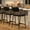 black Wooden back, variant on Bar Stools Set of 2, 37 inch Seat Height Bar Stools, Upholstered Barstools with Back and Footrest, Counter Stools for Kitchen Island, Bar Pub