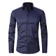thumbnail image 4 of Blusa y camisa de manga larga con cuello vuelto para hombre, informal, con botones, lisa, de manga larga, transpirable, de poliéster, 4 of 4
