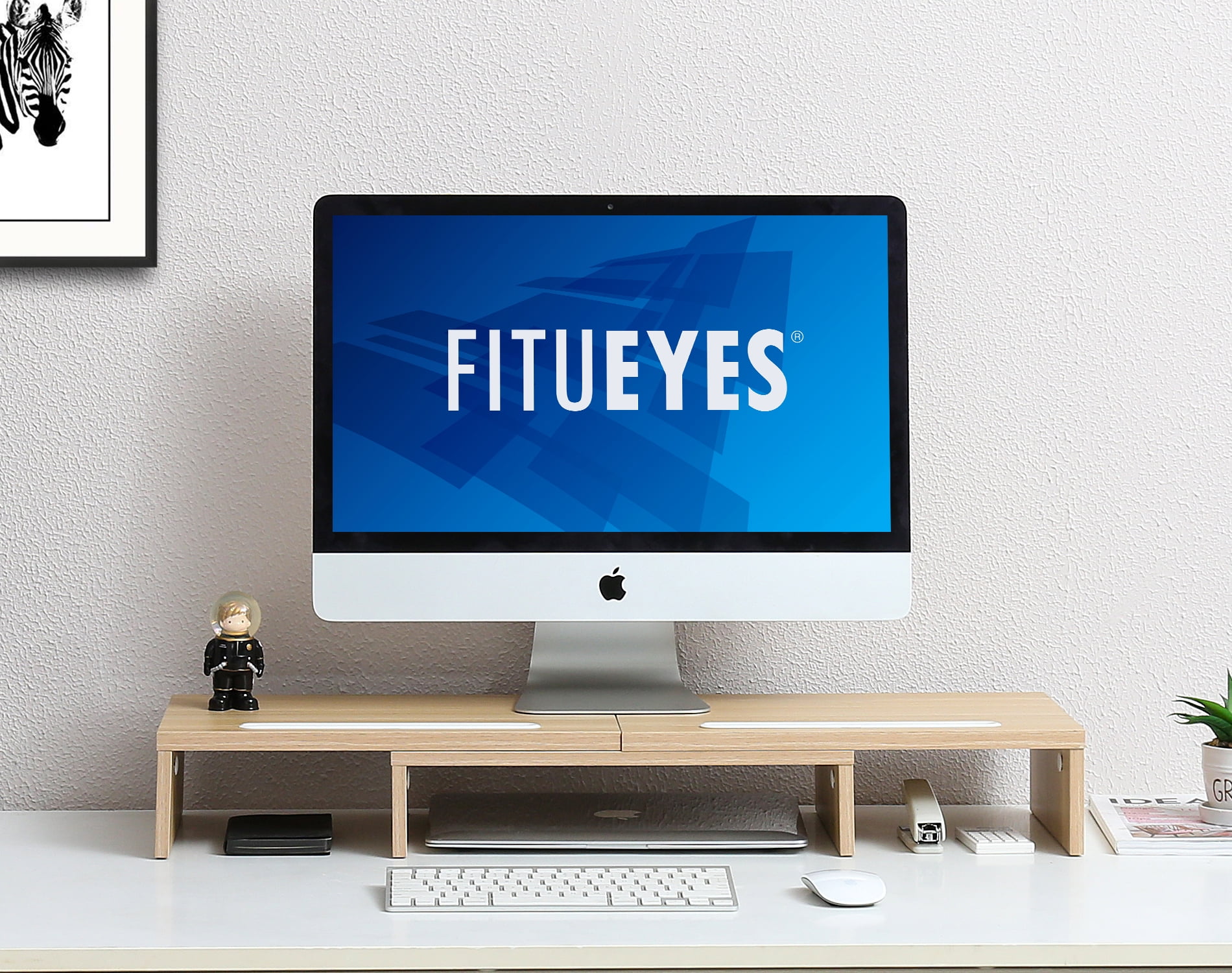 FITUEYES Computer Monitor Riser Desktop Laptop Stand Length Angle Adjustable Speaker PC Stand DT111106WO