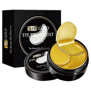 Vanelc 24K Gold Eye Mask, 30 Pairs Collagen Under Eye Patches, Eye Treatment Mask, Under Eye Bags Treatment, Under Eye Masks for Puffy Eyes, Anti-Aging,Anti-Wrinkle&Fine Lines, Under Eye Dark Circles