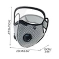 thumbnail image 3 of Cycling Face Mask with Eye Shield, Reusable Carbon Filter Dust Mask _ Gray, 3 of 7