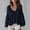 Black, variant on Women's Tops, Tees & Blouses V Neck Ruffled Retro Soft Relaxed Casual Blouse Tops Summer Tops