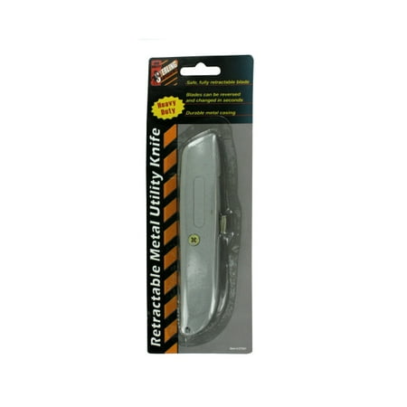 UPC 731015000203 product image for Retractable metal utility knife - Pack of 24 | upcitemdb.com