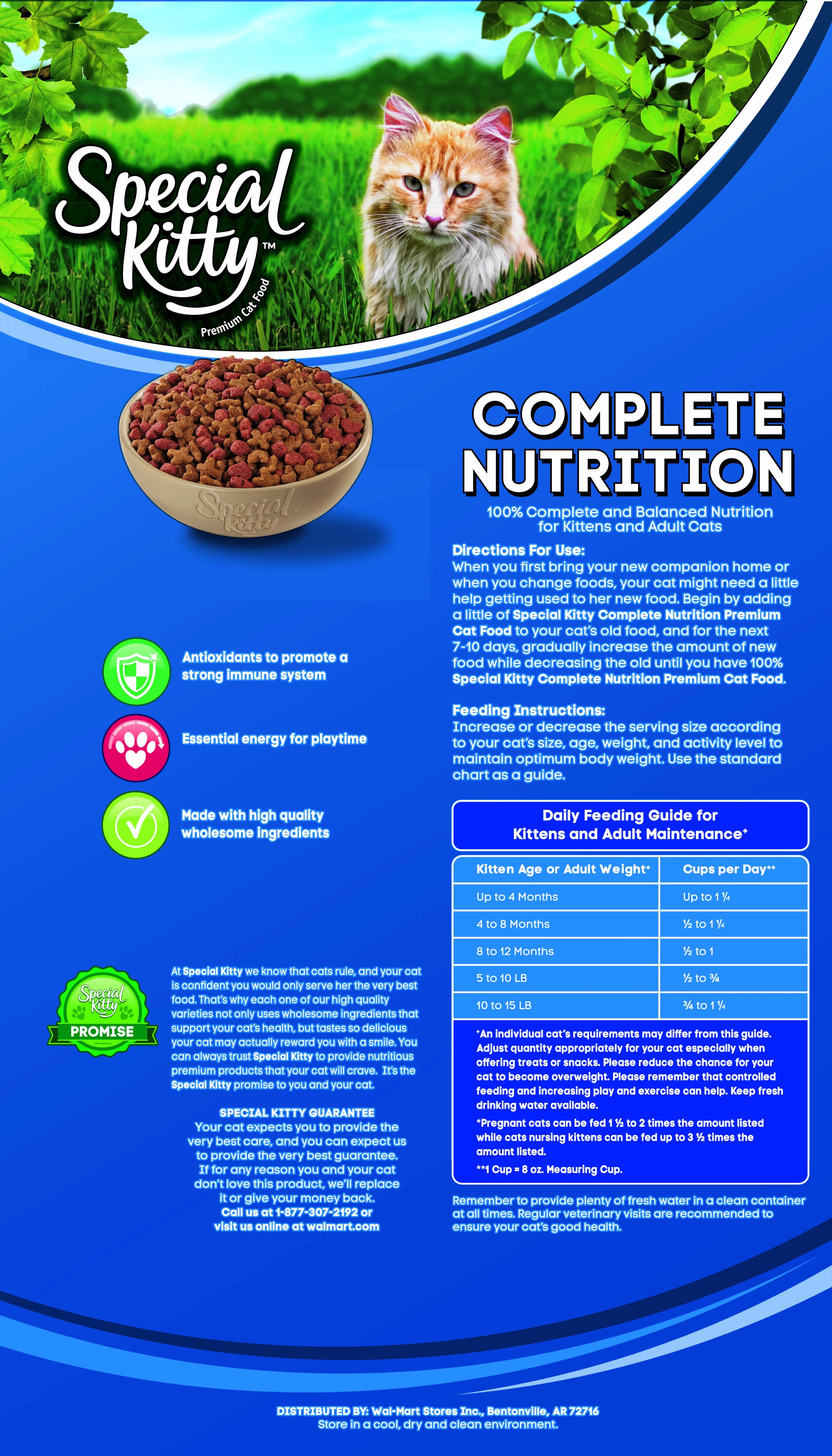 Special Kitty Complete Nutrition Formula Dry Cat Food, 35 lb