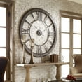 thumbnail image 2 of Uttermost Ronan 60" MDF Wood and Metal Wall Clock in Dark Rustic Bronze/Gray, 2 of 5