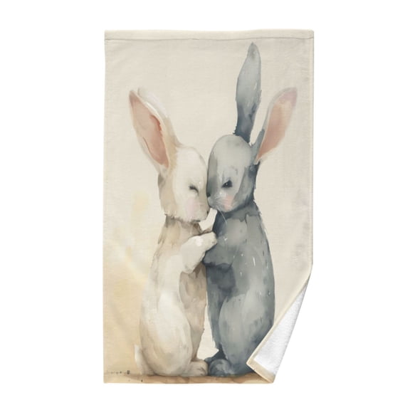 Pure Cotton Face Towel 16x28 Inches Hand Towel Bath Towel Hand Bath Towels Soft Good Water Absorption for Washing Face Wiping Face Couple Rabbit