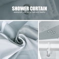 thumbnail image 5 of Black and White Decor Shower Curtain,Retro Abstract Weave Bathroom Decor Polyester Fiber Plastic Rings Quick-Drying Waterproof for Bathroom 60"W x 72"L (Pack of 1), 5 of 6