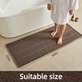 thumbnail image 5 of BULULOM Waffle Bathroom Rugs, Non Slip Washable Super Absorbent Quick Dry, Farmhouse Long Runner Bath Mat, 24"x60" Taupe, 5 of 11
