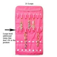 thumbnail image 3 of Wrapables® 28 Zippered Pockets Hanging Jewelry Organizer with 21 Holding Loops, Pink, 3 of 4