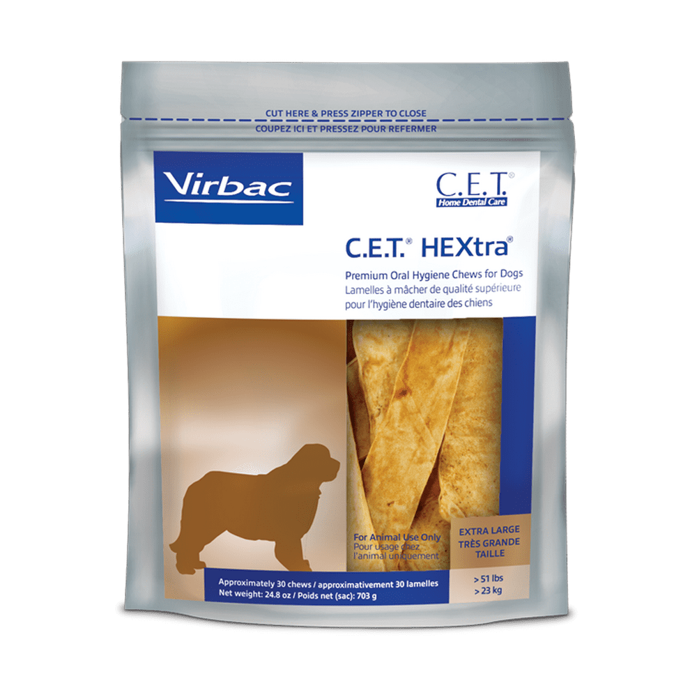 Virbac C.E.T. HEXtra Premium Oral Hygiene Chews for Extra Large Dogs