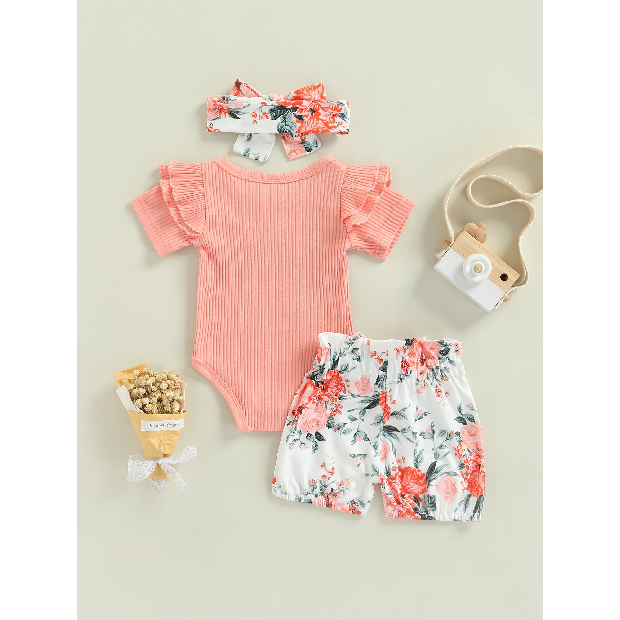 Baby girl outfit with headband sales