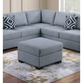 thumbnail image 3 of LiviNest 4pc Sectional Sofa Set Gray Boucle: L-Shaped Couch with Built-in Shelves & Ottoman - Contemporary Living Room Furniture for Small Spaces & Home Office, 3 of 6