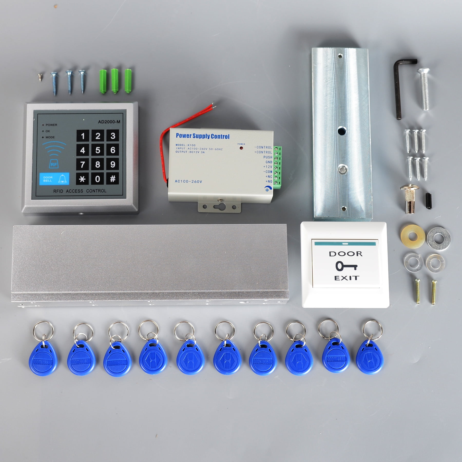 NEW 1100lbs Electric Door Lock KitRFID Proximity Access w/10