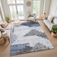 thumbnail image 7 of Addison Rugs Mayfield Premium Machine Washable Transitional Geometric Blue Rectangle Rug, 3' x 5', 7 of 7