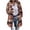 Orange, variant on Fancifize Plaid Wool Blend Coat for Women, Single Breasted Lapel Long Sleeve Peacoat, Vintage Classic Fall Winter Overcoat