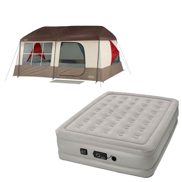 Wenzel 36423 Kodiak Camping Family Cabin Tent W Insta Bed Queen Air Mattress Walmart Com Walmart Com
