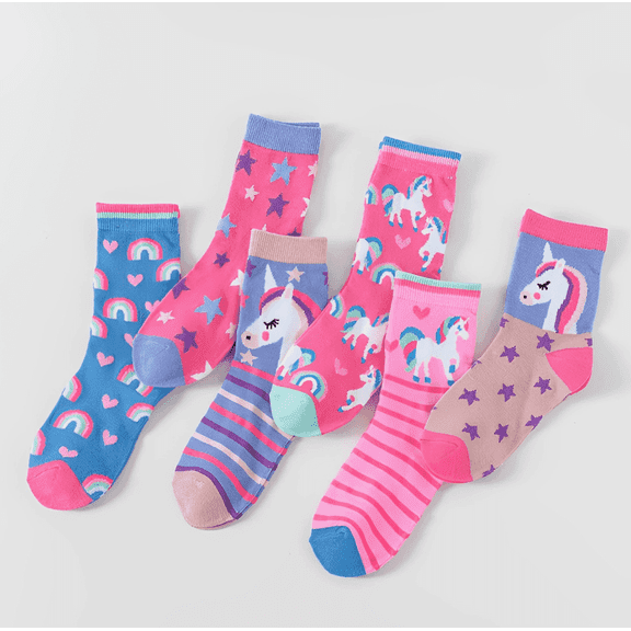 Fu997 Merino Wool Socks for Kids Toddlers Boys Girls Thick Thermal Warm Winter Hiking Heavy Cozy Crew Socks 6 Pack