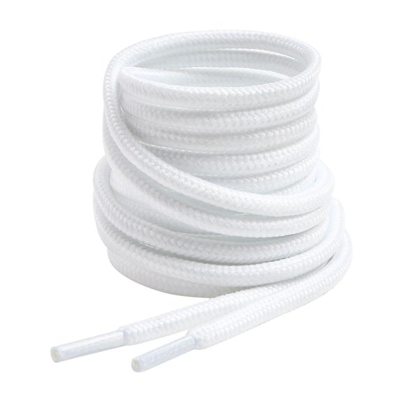 VSUDO Cordones redondos blancos para botas de 47 pulgadas de diámetro de 5/32 pulgadas, cordones blancos para botas, cordones para botas de trabajo, cordones resistentes para botas de senderismo para