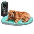 thumbnail image 1 of Cama para perros Furhaven Trail Pup para viajes al aire libre, color aguamarina y gris, grande, 1 of 8