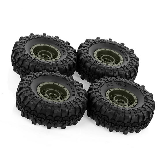Rc 4pcs AUSTAR 110mm 1.9 Inch Rim Rubber Tyre Tire Wheel For 1/10 RC Car Traxxas HSP Redcat   Axial SCX10 D90 HPI RC