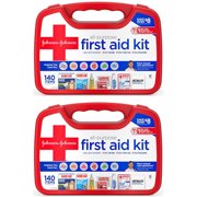 2 Pk Johnson & Johnson All Purpose First Aid Kit Emergency Survival Gear 140 Pc