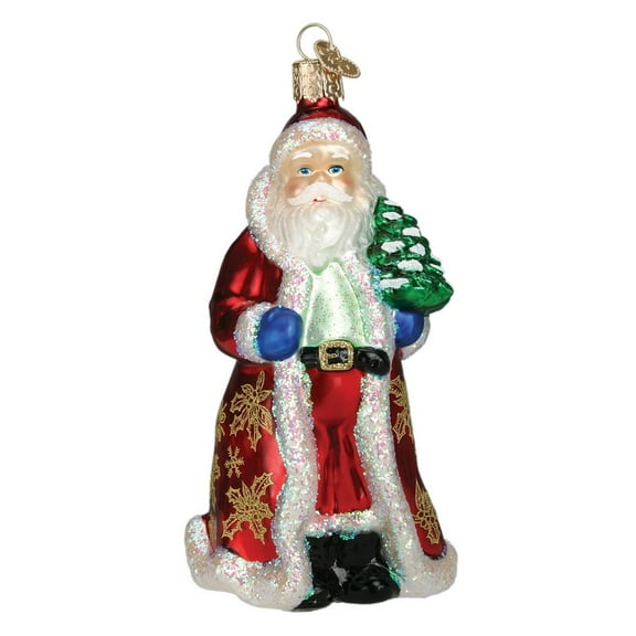 Old World Christmas Ornaments Golden Santa Glass Blown Ornaments for Christmas Tree