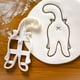 thumbnail image 3 of Cortadores de galletas, cortadores de galletas de gato 3D para niños, molde de galletas de gato con forma de trasero de gatito para hornear, galletas en relieve, 3 of 6